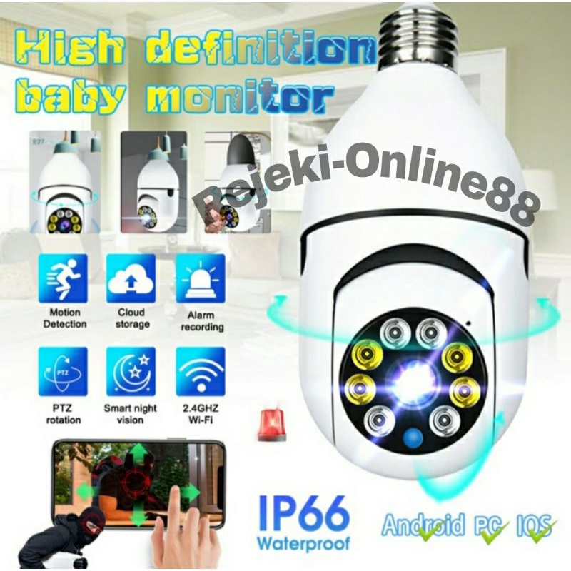 IP CAMERA CCTV 8MP APP V380 PTZ KAMERA CCTV SPEED DOME MINI VIA WIFI FITING