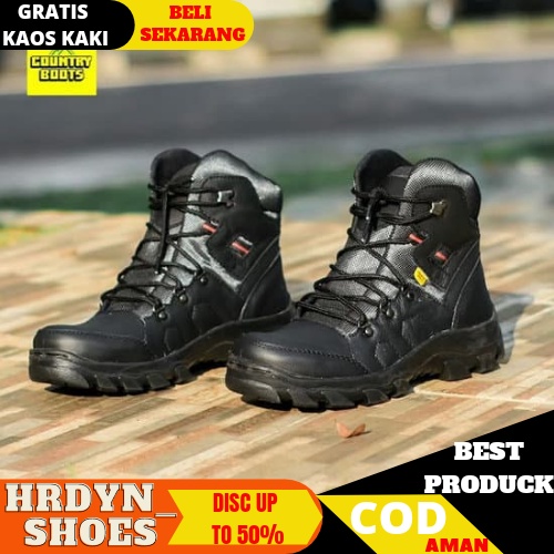 Sepatu Boots Kulit Pria Country Boots Kulit Sepatu Kerja Kantor Pria Sepatu Santai Keren Pria