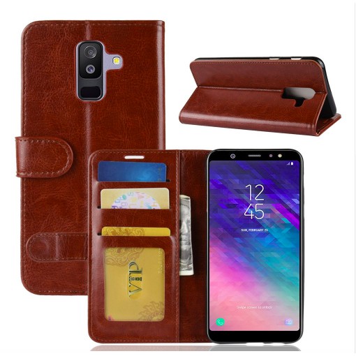 wallet case samsung a6 plus flip wallet premium