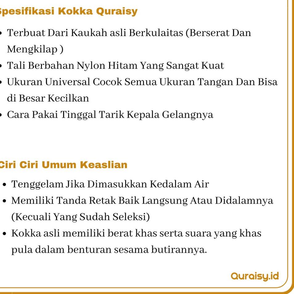 {ECU.26Au22ᴿ} Gelang Tasbih Kokka Kaukah Marjan Untuk Kesehatan Original Quraisy Kaokah Kaoka Kaukah