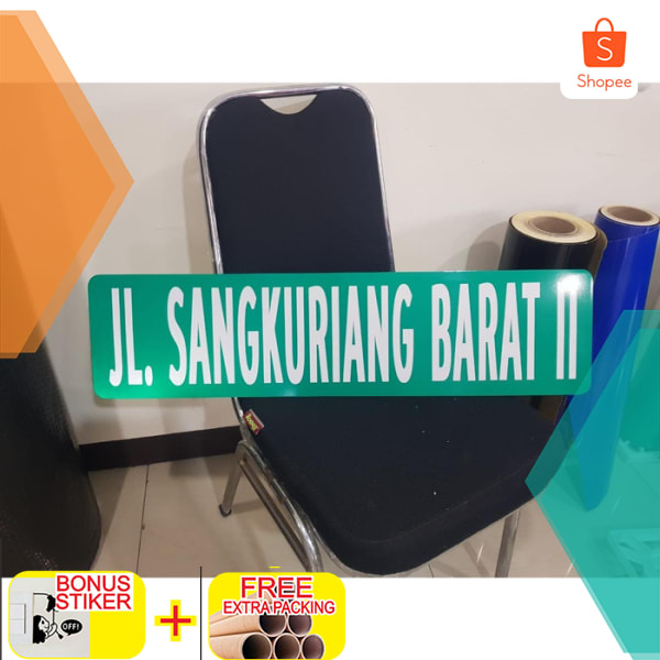 

PAPAN NAMA JALAN Plat Aluminium 15 x 60 cm Elegan