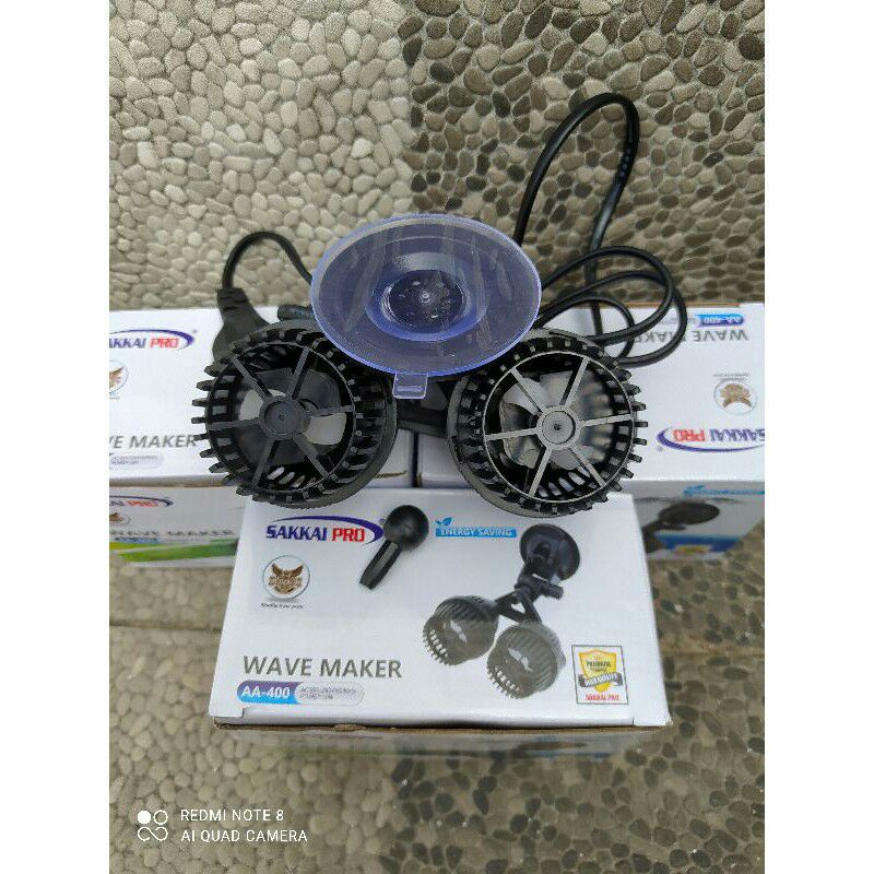 Wave maker gelombang air double turbin