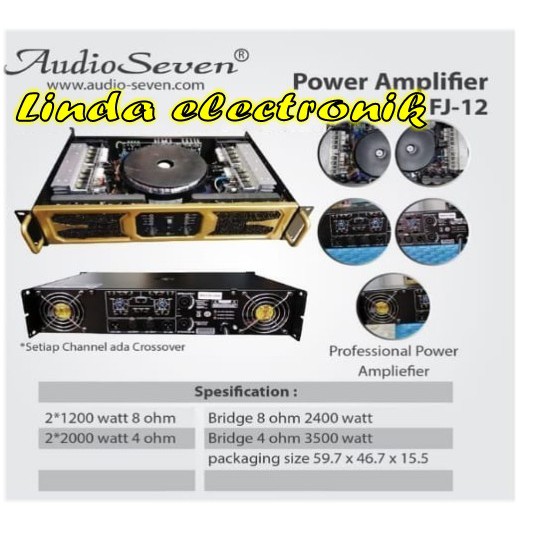 power amplifier  audio seven FJ 12 FJ12 original