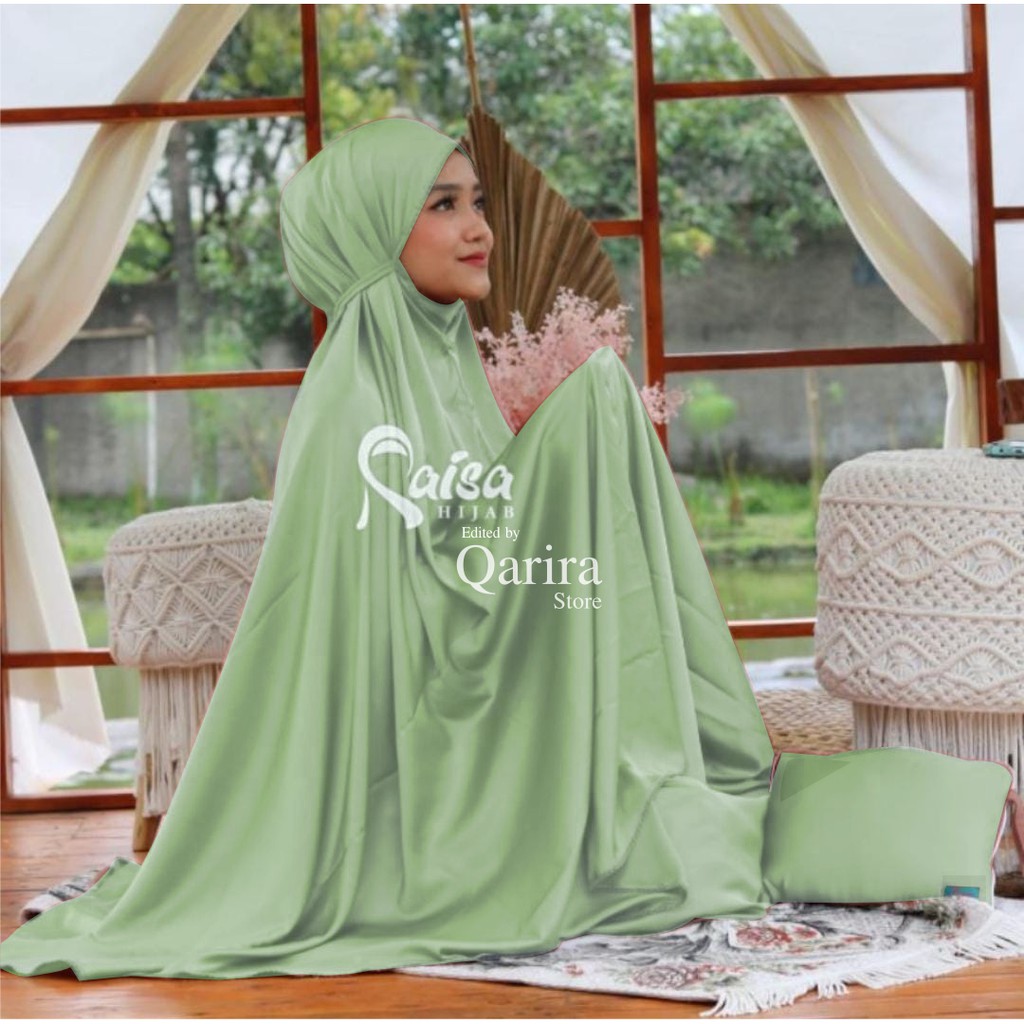 Mukena Madeena Satin Silk Premium Armany Polos ORIGINAL RAISA HIJAB / Mukenah Satin