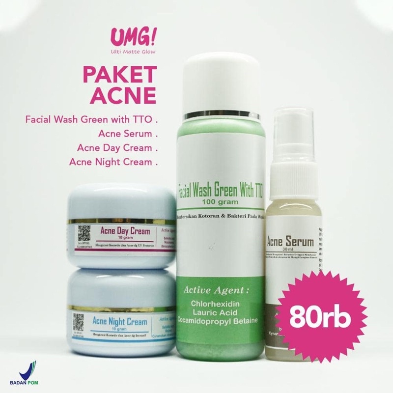 UMG  ulti matte glow paket acne