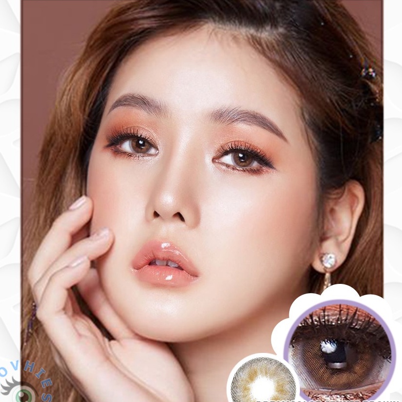 Softlens Jennie Dreamcolor1 Blackpink soflen Gray Brown kontak lensa korea