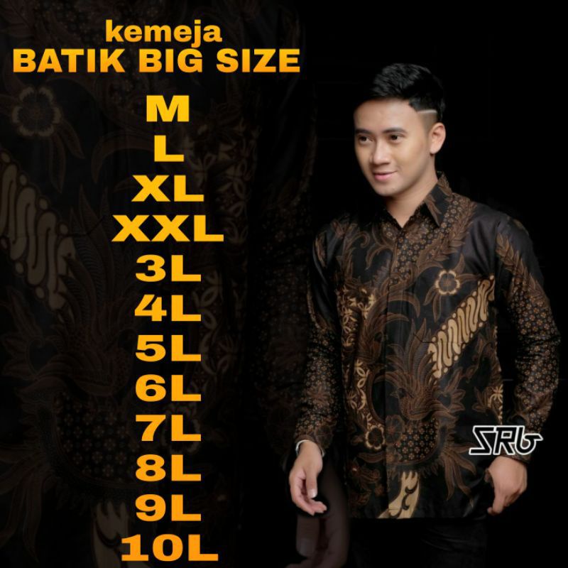 KEMEJA BATIK PRIA LENGAN PANJANG BIG SIZE JUMBO ARMI