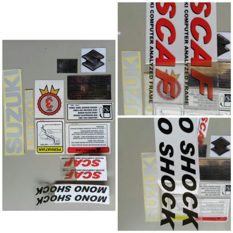 stiker set rangka satria hiu