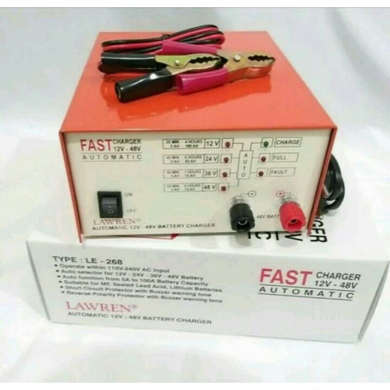 Fast charger ACCU / AKI 12V-24V Automatik charger LAWREN