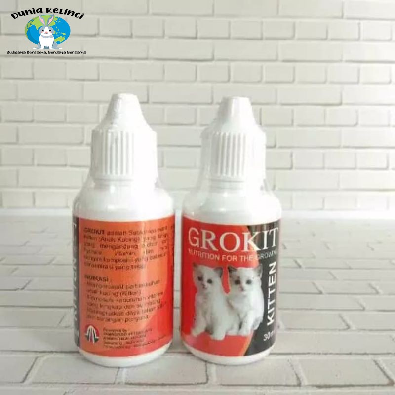 VITAMIN PERTUMBUHAN ANAK KUCING KITTEN GROKIT 30 ML