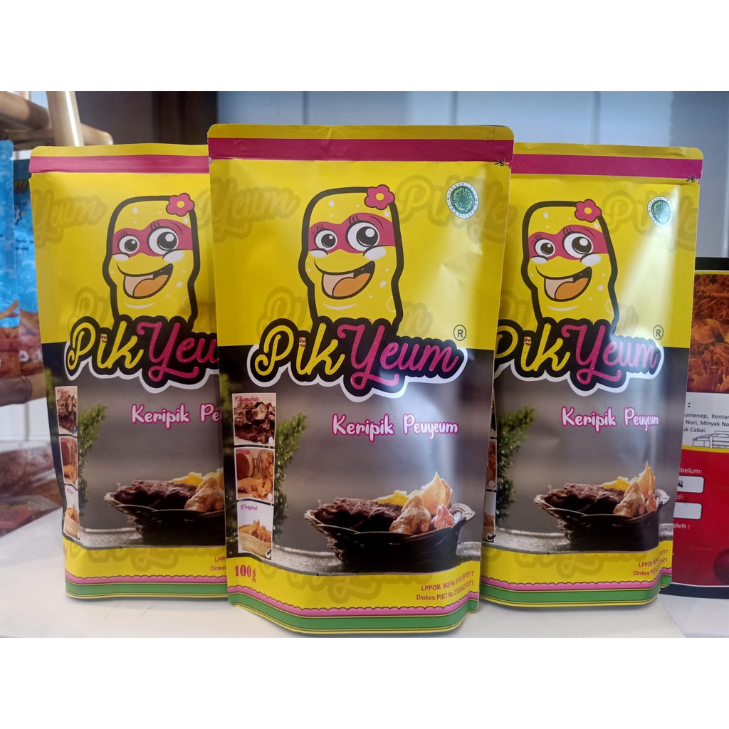 

Cemilan Snack Keringan Keripik Peuyeum Tape Singkong Bandung Rasa Original Rasa Susu Rasa Coklat Pikyeum 100gram