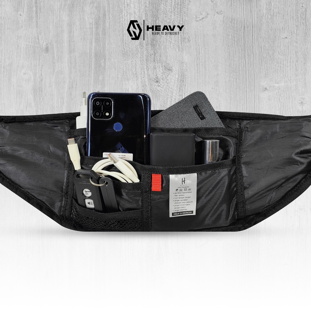 Tas Selempang Pria Heavy Waterproof - Tas Pinggang Pria Waterproof - Waistbag Heavy Original