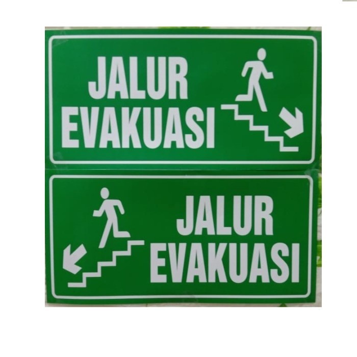 

sign stiker jalur evakuasi tangga / sign sticker rambu pintu darurat