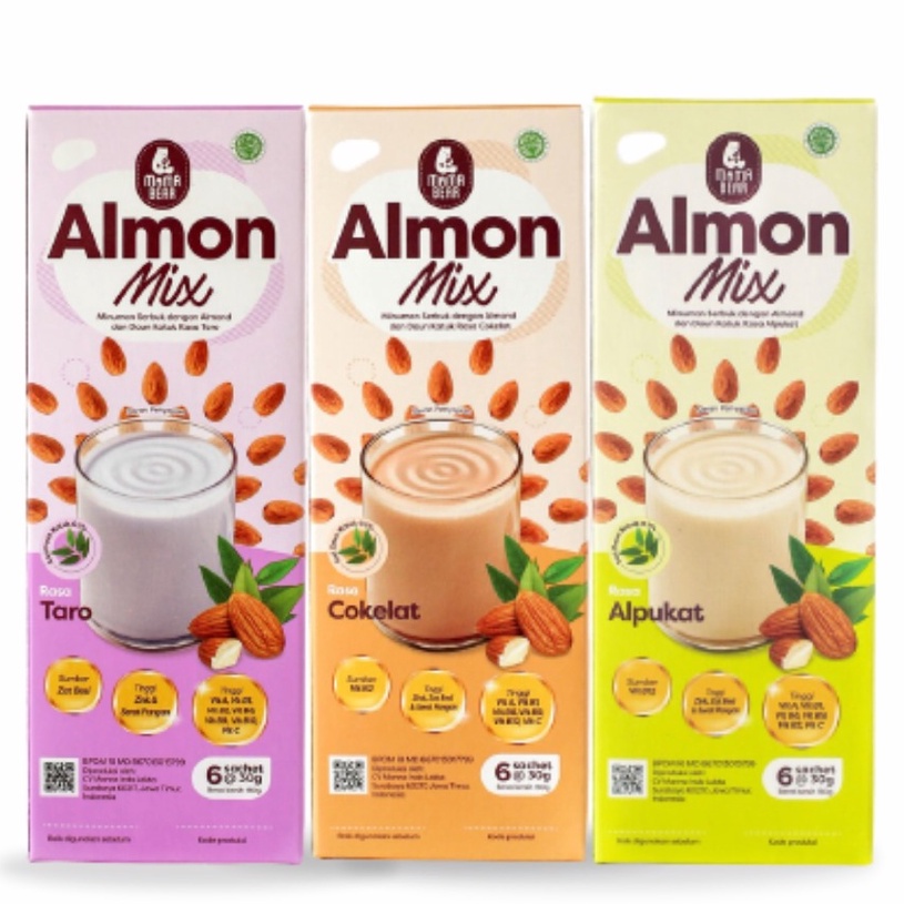 MamaBear AlmonMix Minuman Serbuk Almond Dengan Daun Katuk