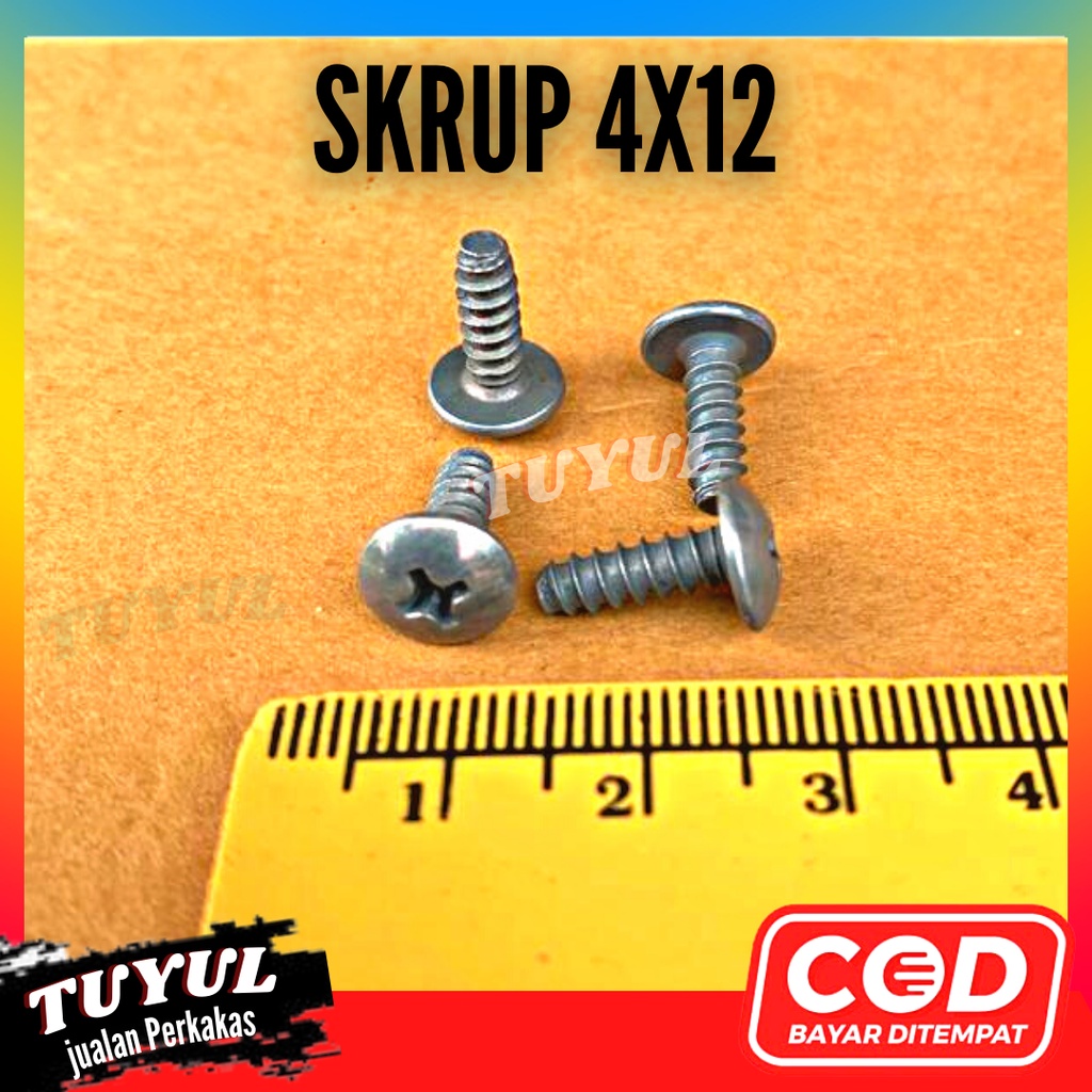 Baut Skrup Motor Honda 4 x 12 Baud Screw Tapping