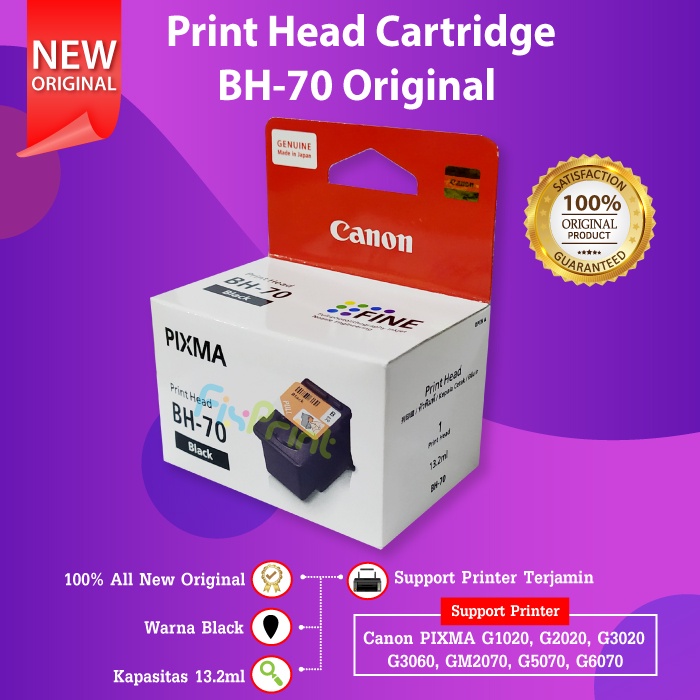 Print Head Cartridge BH70 BH-70 Black Printhead Tinta Canon G2020 3020