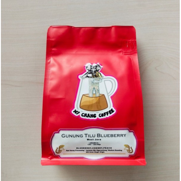 

Biji Kopi Arabika Gunung Tilu Bluberry 200 gram Roast been my Chang Coffee