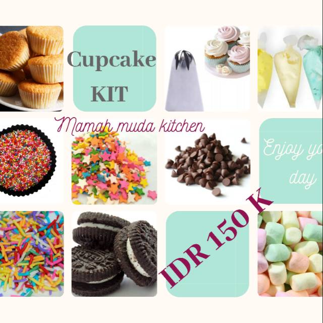 

CUPCAKES KIT/ Paket kreasi Cupcake di rumah sendiri