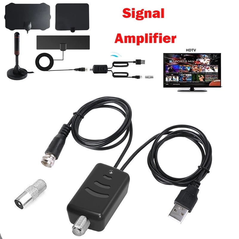 Penguat Sinyal Booster Antena TV Amplifier Booster DVB-T2 TV Digital
