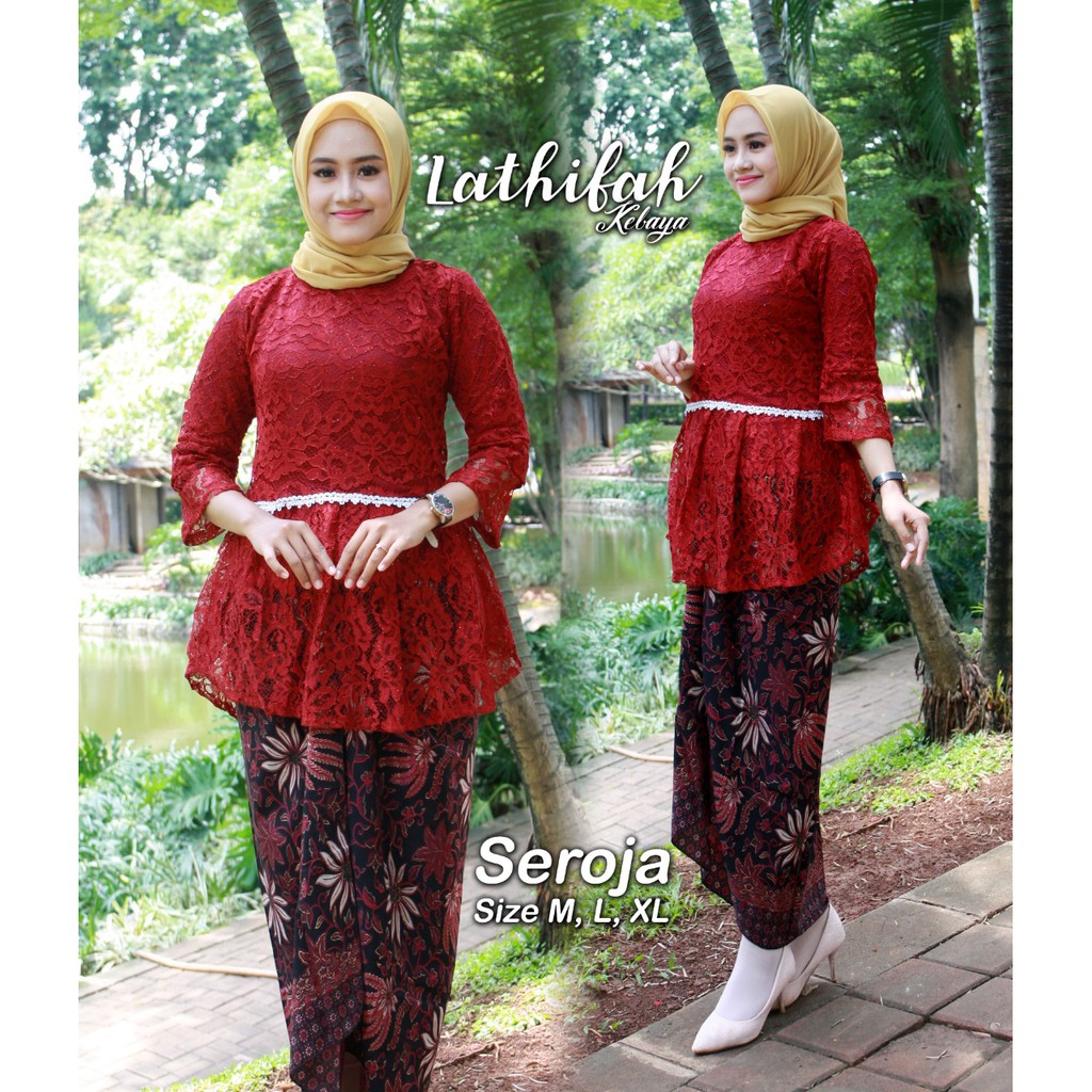 Kebaya Brukat Seroja Trend