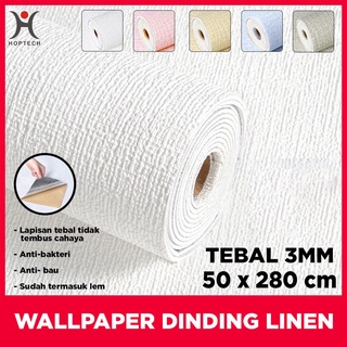 Wallpaper Linen Roll | Wallpaper Dinding | Dekorasi Kamar | Sticker dinding