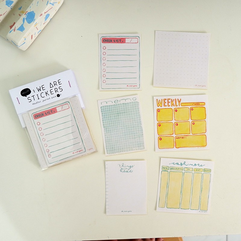 

Bullet Journal Sticker Pack / Stiker Jurnal / Sticky Notes (B) Jurnal Diary