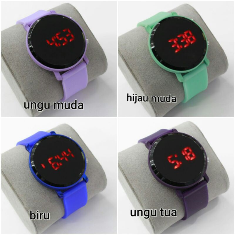 JAM WANITA LED WATCH DIGIT RUBBER SILICON BULAT