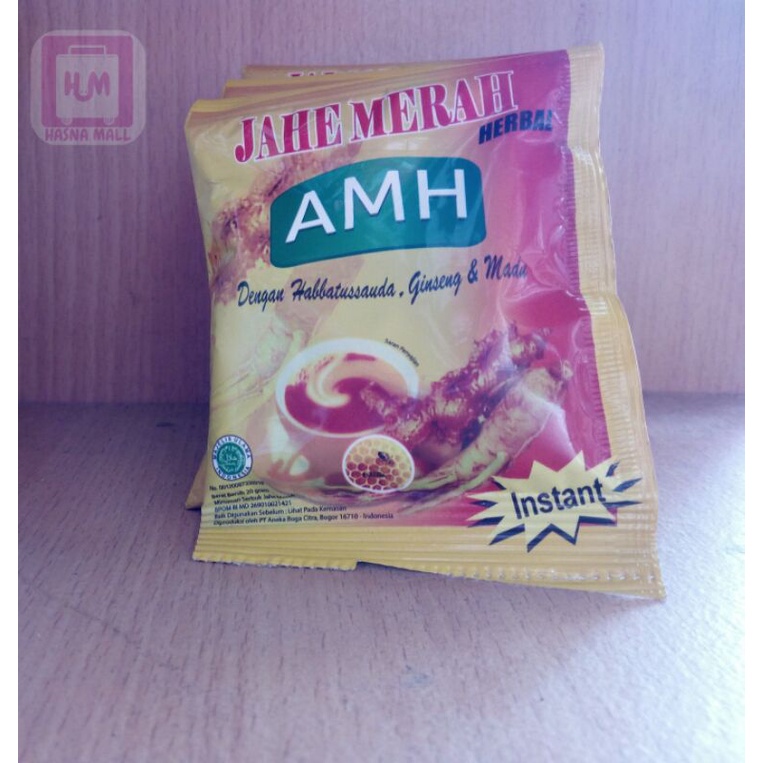 AMH Jahe Merah Minuman Herbal dengan Habatussauda ,Gineng dan Madu