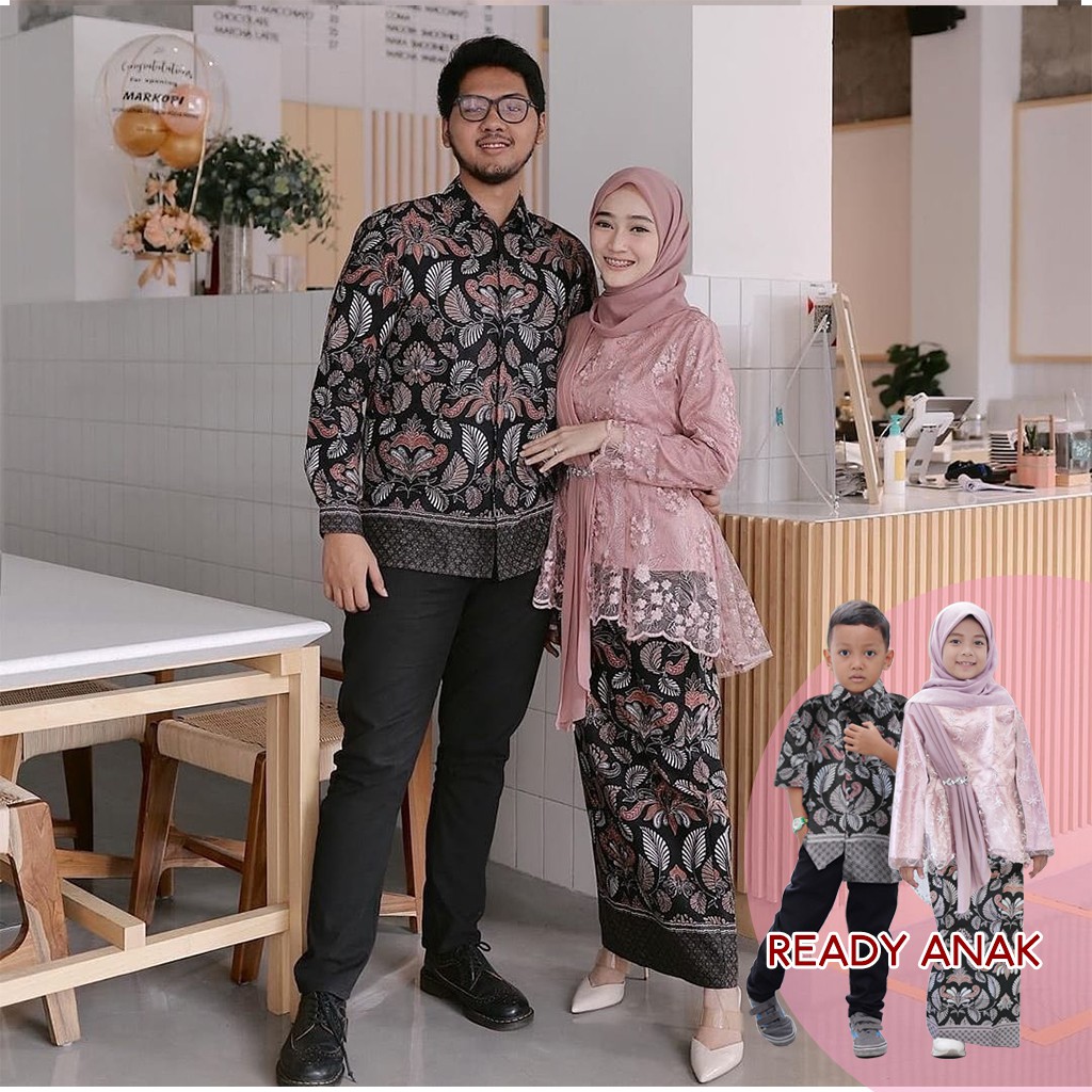 Maura Couple - Sania Ruffle Batik Couple ori Ndoro jowi DNT Garansi Termurah Shopee - BATIK Couple