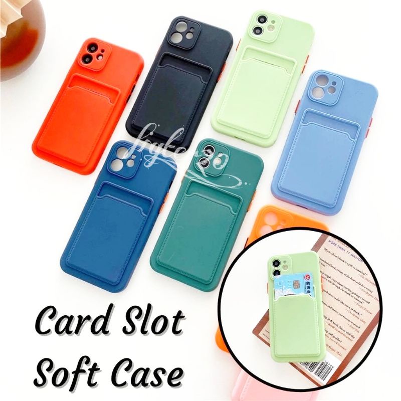 Case Slot Kartu Oppo A5S A54 A15 Casing Card Silikon Softcase Terbaru