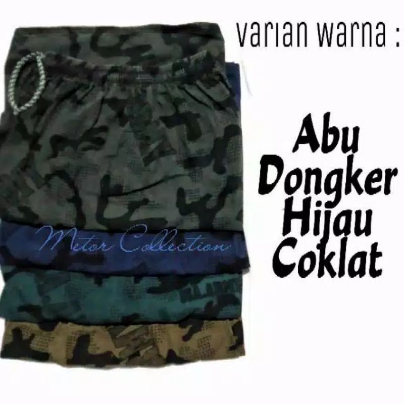 Celana Pendek Kolor Cargo Army