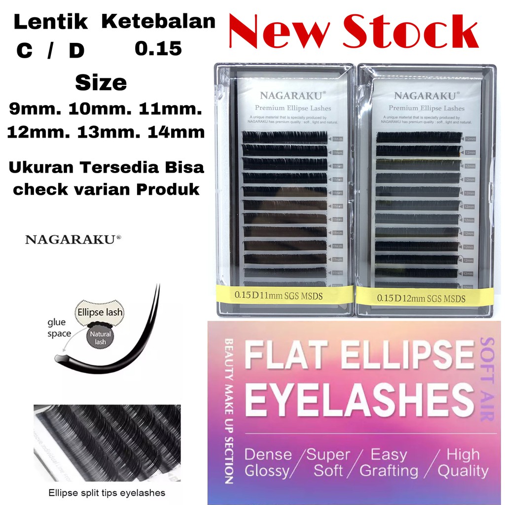 Nagaraku Premiun Ellips For Eyelash Extansion LEMBUT