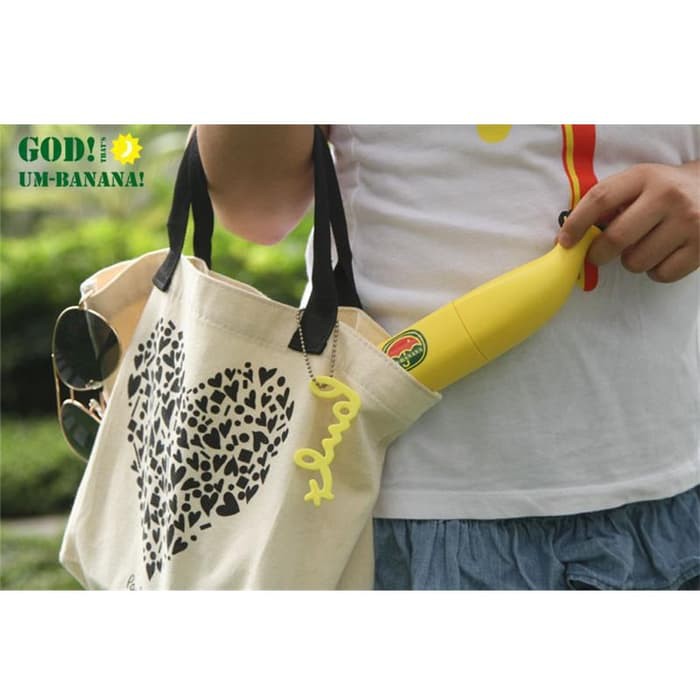 Payung Lipat Design Cute Pisang Banana Umbrella UV Protection Kuning