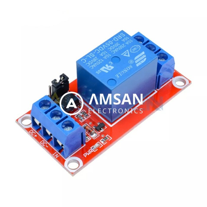 Modul Relay 5v 12v 24v 1,2,3,4channel dengan optocoupler Low High triger