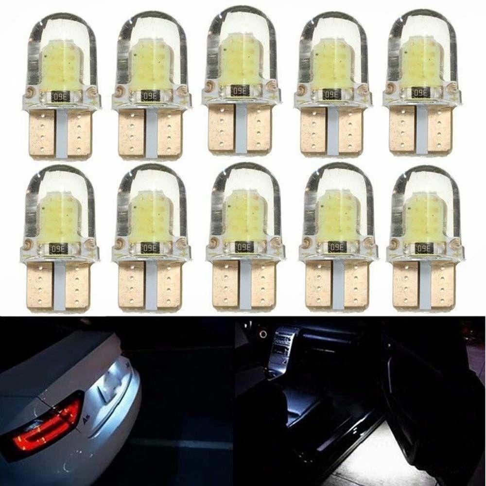 Lampu LED COB Mobil AUGUSTINA Putih 10PCS 4lampu Sein SMD W5W DC 12V