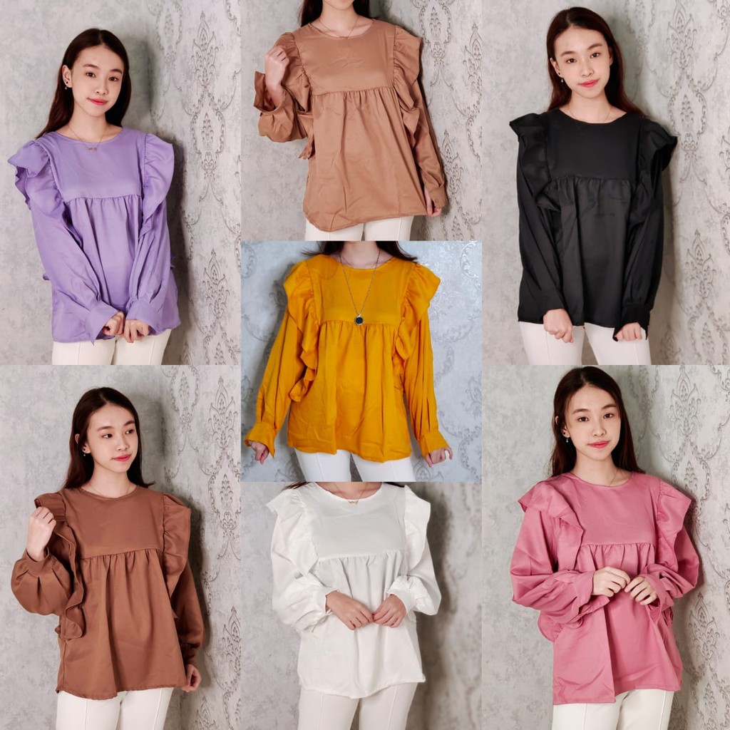 CATHERINE - RUBY BLOUSE / BLOUSE WANITA / BLOUSE KOREA