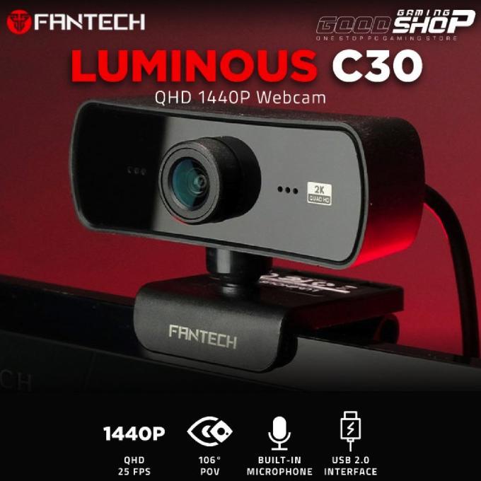 Fantech Webcam 2K 4Mp Luminous C30 Qhd 1440P - Webcam Terlaris