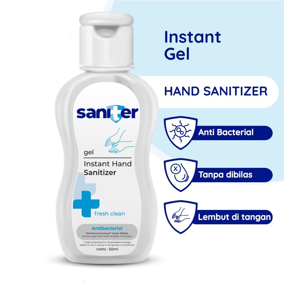 GEL HAND SANITIZER 50 ML SANITER MINI KECIL PEMBERSIH TANGAN ANTI KUMAN BAKTERI