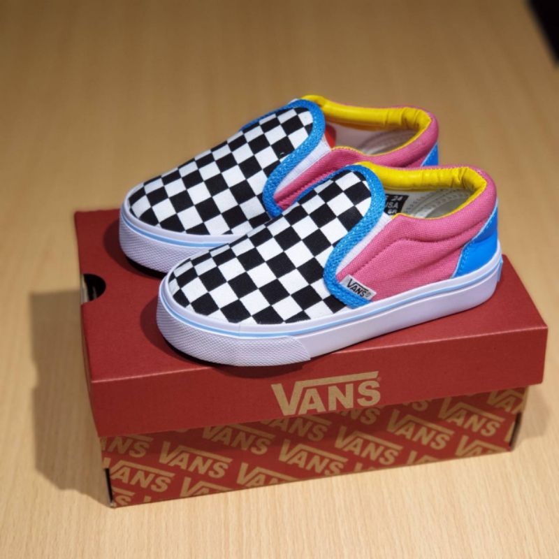 SEPATU ANAK VANS  SLIP ON CHEKERBOARD PREMIUM HIGH QUALITY SEPATU SLOP ANAK