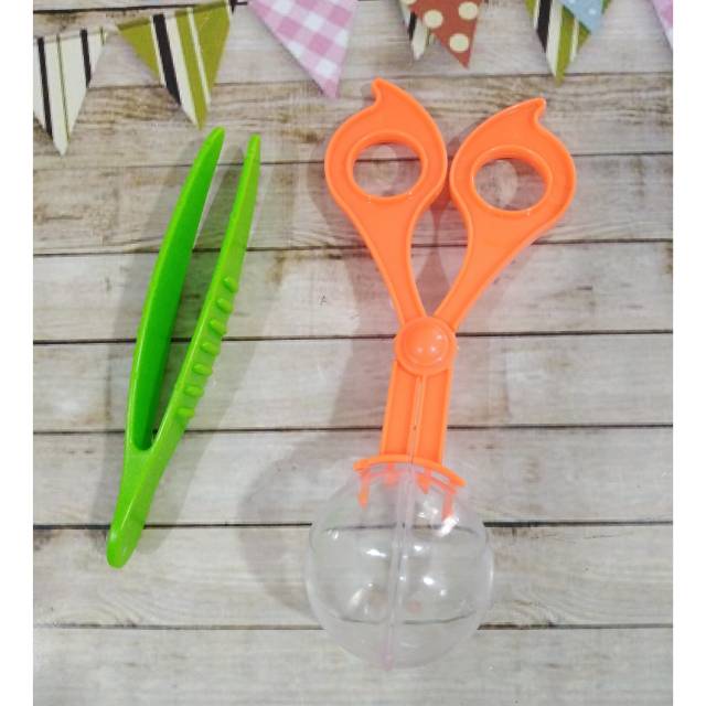 Mainan edukasi / edutoys / sensory toys/ Scooper &amp; tweezer dan pompom