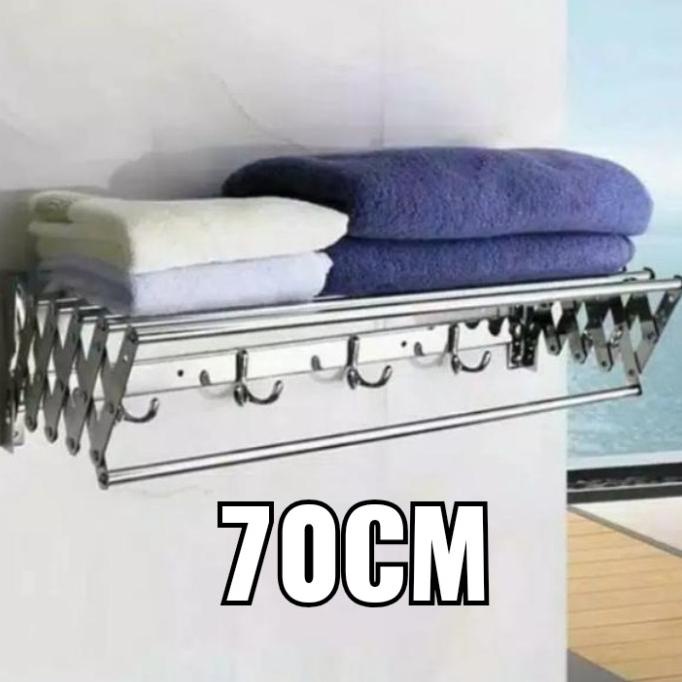 Rak Dapur - Rak Handuk Tarik Stainless /Gantungan Handuk Tarik Stainless Sus 304