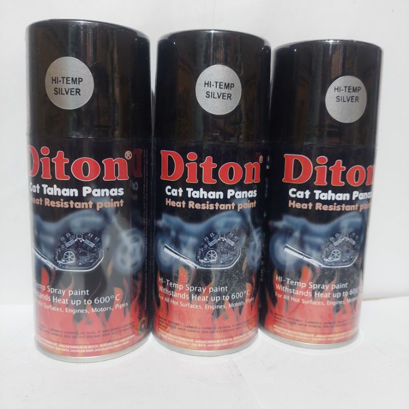 Pilok Pilox Cat Diton Anti Panas Hitam Silver Bronze Hi Temp Black Silver Bronze Cat Tahan Panas Untuk Knalpot &amp; Blok Mesin