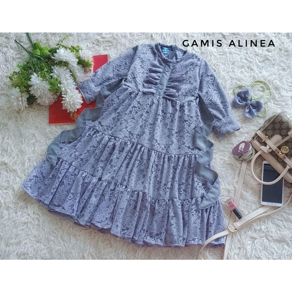 Gamis Alinea/Baju Brokat/Baju Couple/Baju Set Family/Gamis Unik