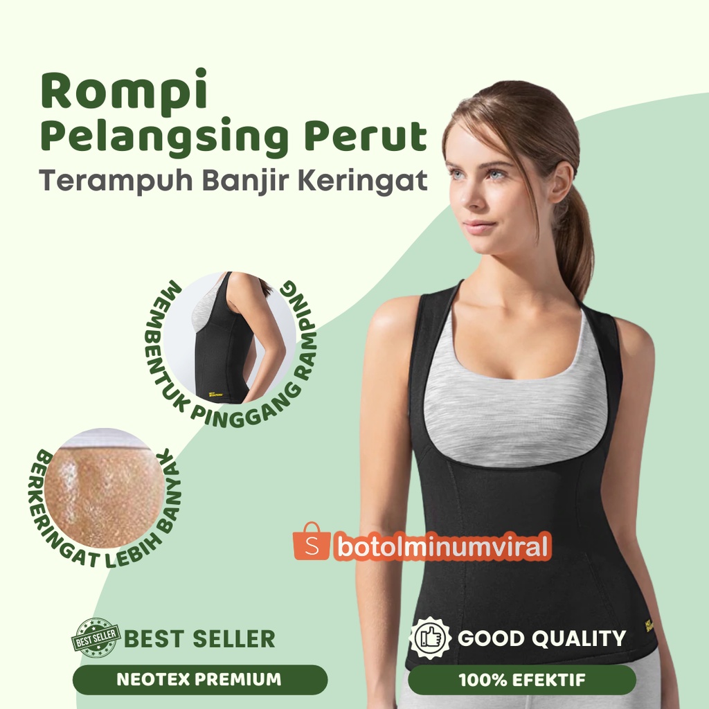 Rompi Pelangsing Hotshaper Membakar Lemak Perut Mengencangkan Pinggang PREMIUM