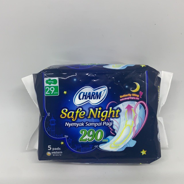 Charm Safe Night 29cm Pembalut isi 5 / 10