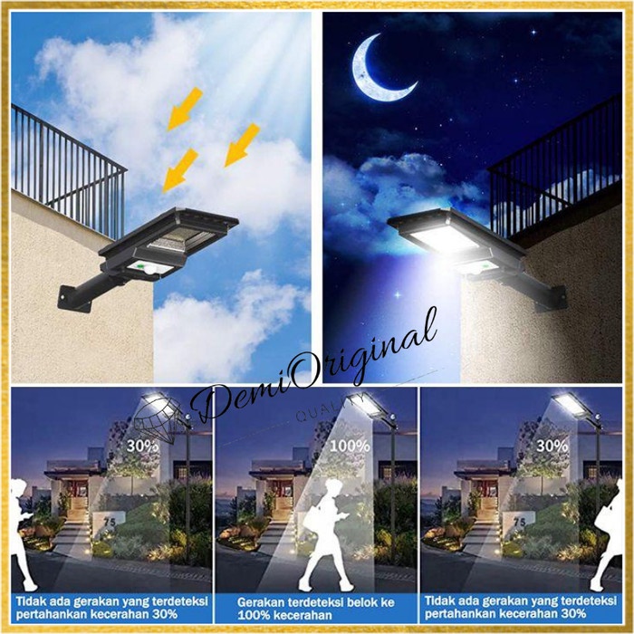 Lampu Solar Lamp Jalan PJU 180W Outdoor Tahan Air Petir BERGARANSI