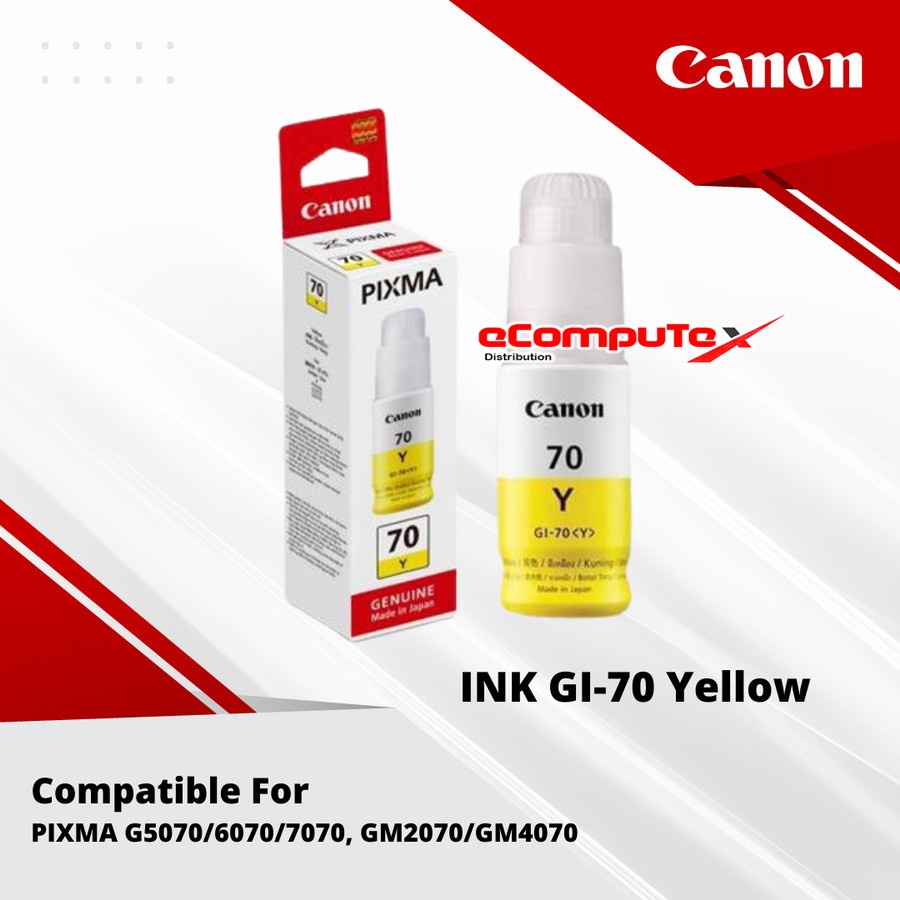 TINTA CANON GI-70 BLUE MAGENTA YELLOW / TINTA CANON GI70 BIRU MERAH KUNING ORIGINAL - RESMI