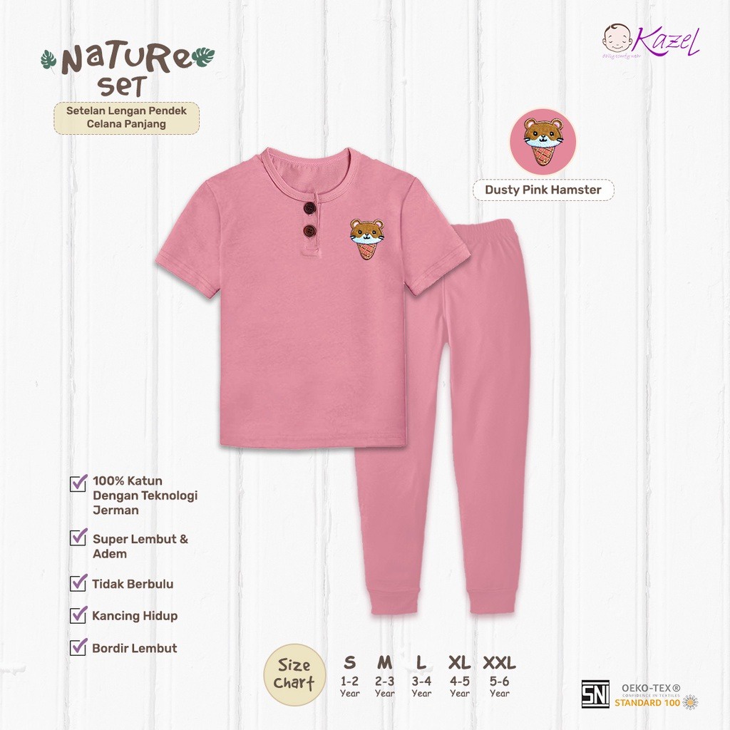 Kazel setelan Nature set Edition ( Unisex )