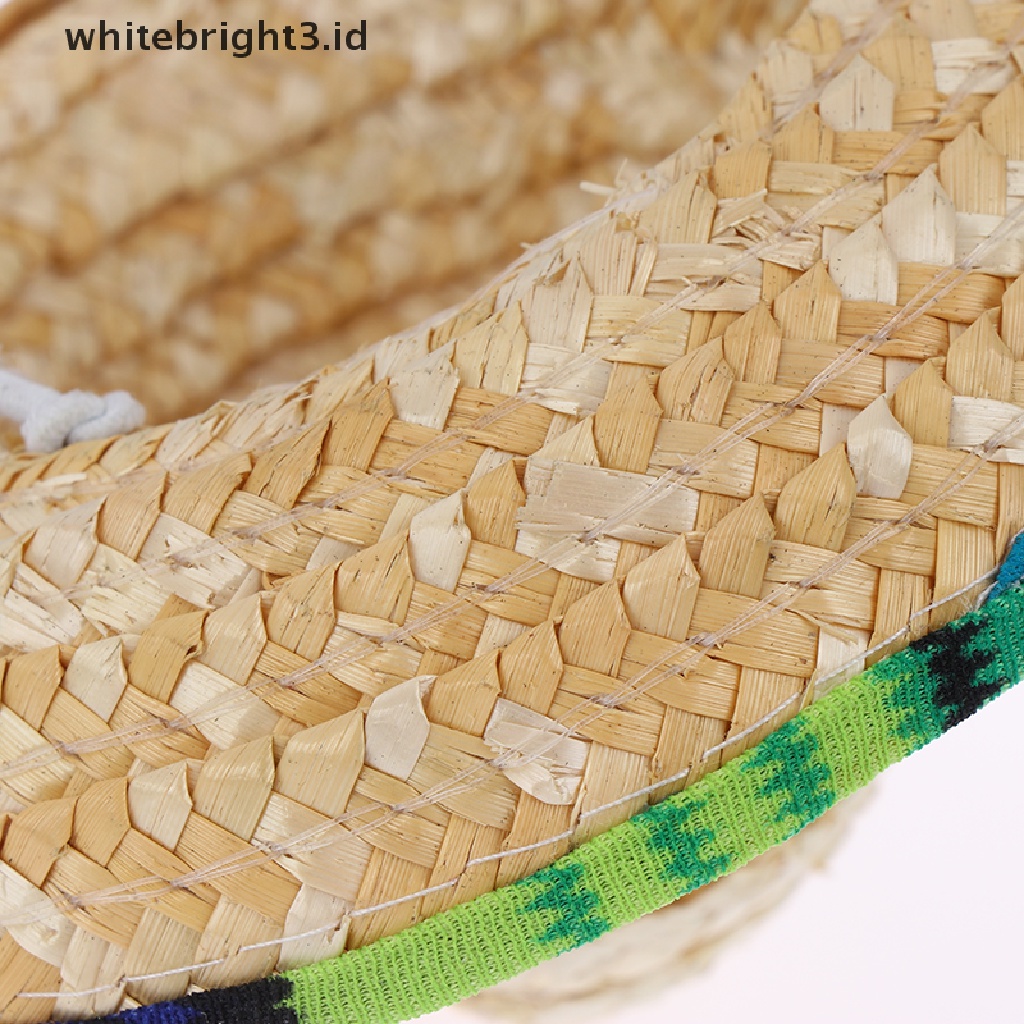 (whitebright3.id) Topi Sombrero Mini Bahan Jerami Untuk Anjing / Kucing