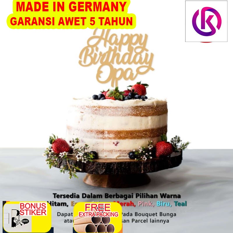 

Terlaris Cake Topper Acrylic - Happy Birthday OPA- Topper Kue Akrilik